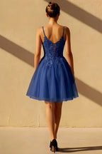 Gabriela Royal Blue Tulle Dress Mini for Party & Prom