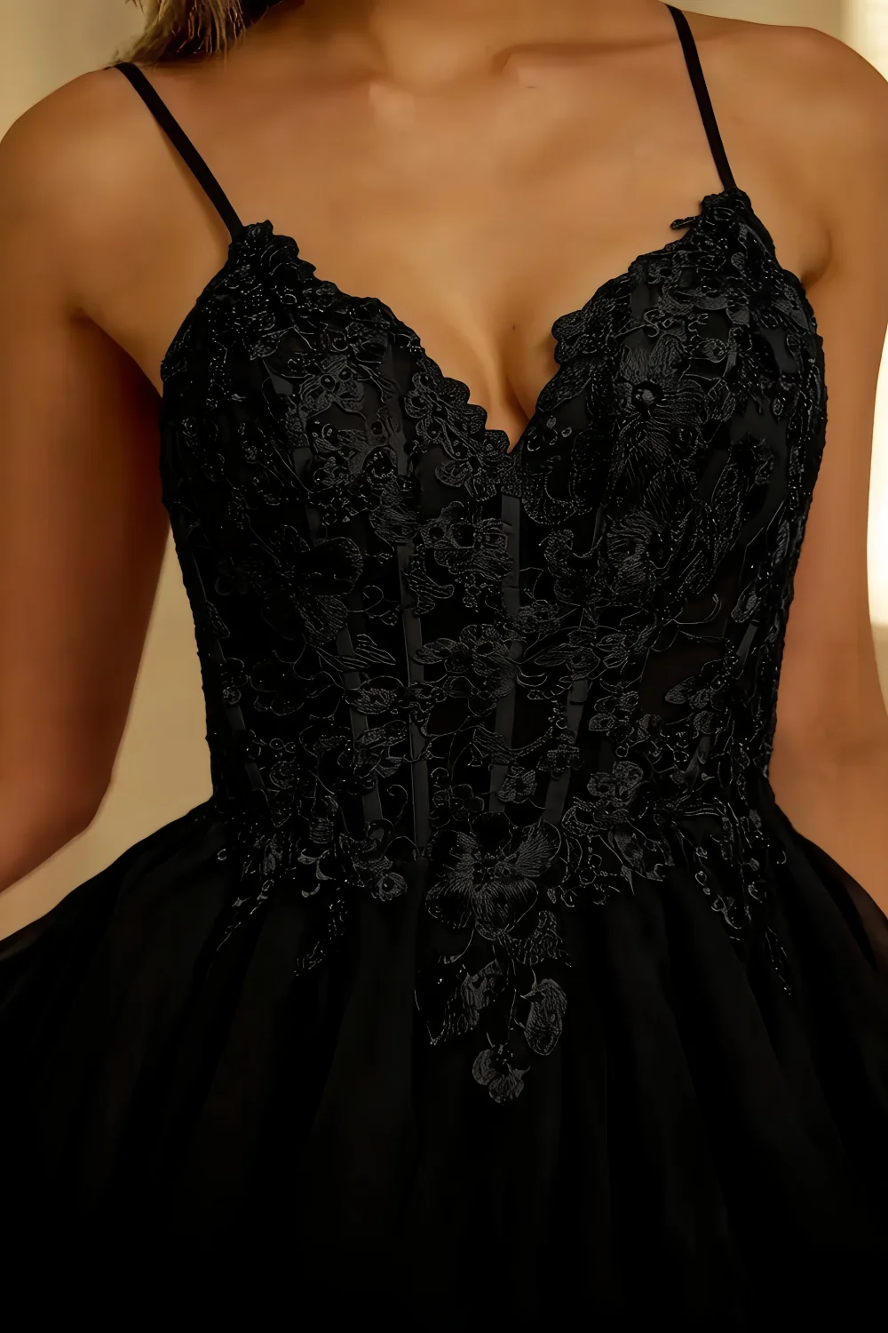 Gail Black Rhinestone Mini Dress | Chic Evening Wear