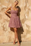 Gareth Embellished Floral-appliqué Lace-up Mini Dress In Pink