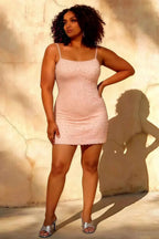 Georgia Pearl Pink Spaghetti Strap Mini Dress