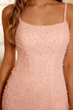 Georgia Pearl Pink Spaghetti Strap Mini Dress