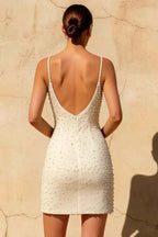 Georgia White Spaghetti Strap Mini Dress