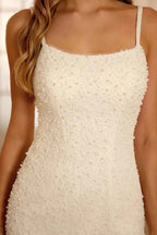 Georgia White Spaghetti Strap Mini Dress