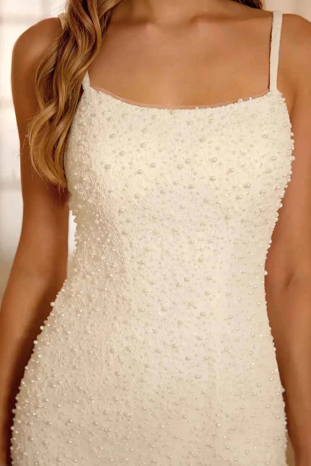 Georgia White Spaghetti Strap Mini Dress