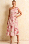 Giselle Light Pink New Look Petite Floral Asymmetric Midi Dress