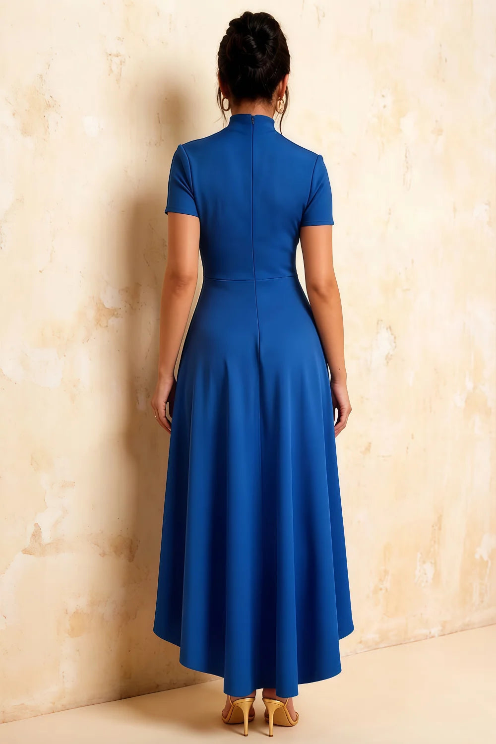 Gloria Royal Blue Modest Formal Midi Dresses