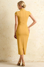 Grace Gold Midi Short Sleeve Dresses | For Every Occasion