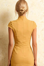 Grace Gold Midi Short Sleeve Dresses | For Every Occasion