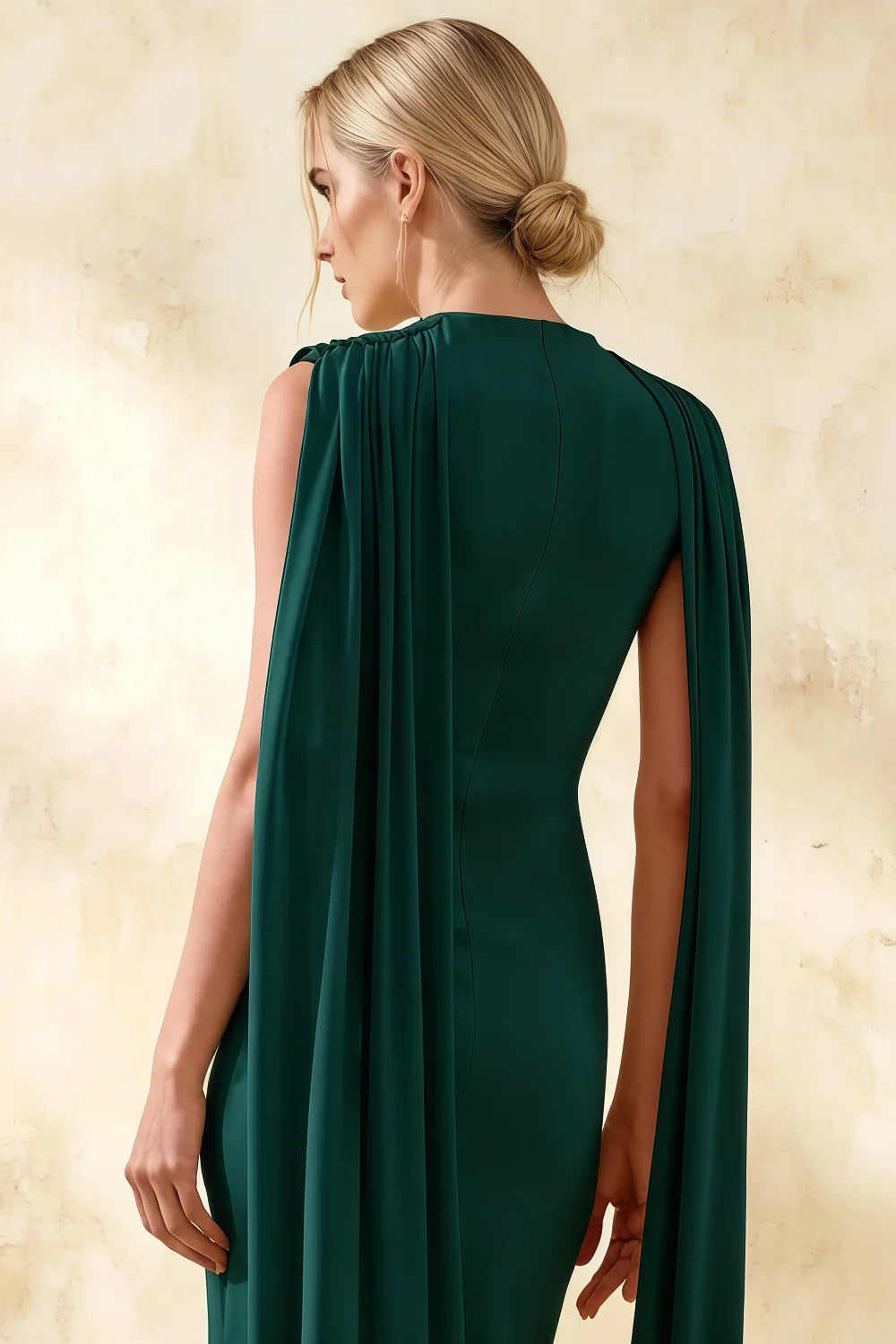 Gretchen Emerald Green Sleeveless High Neck Midi Dress