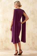 Gretchen Grape Shona Joy High Neck Midi Dress