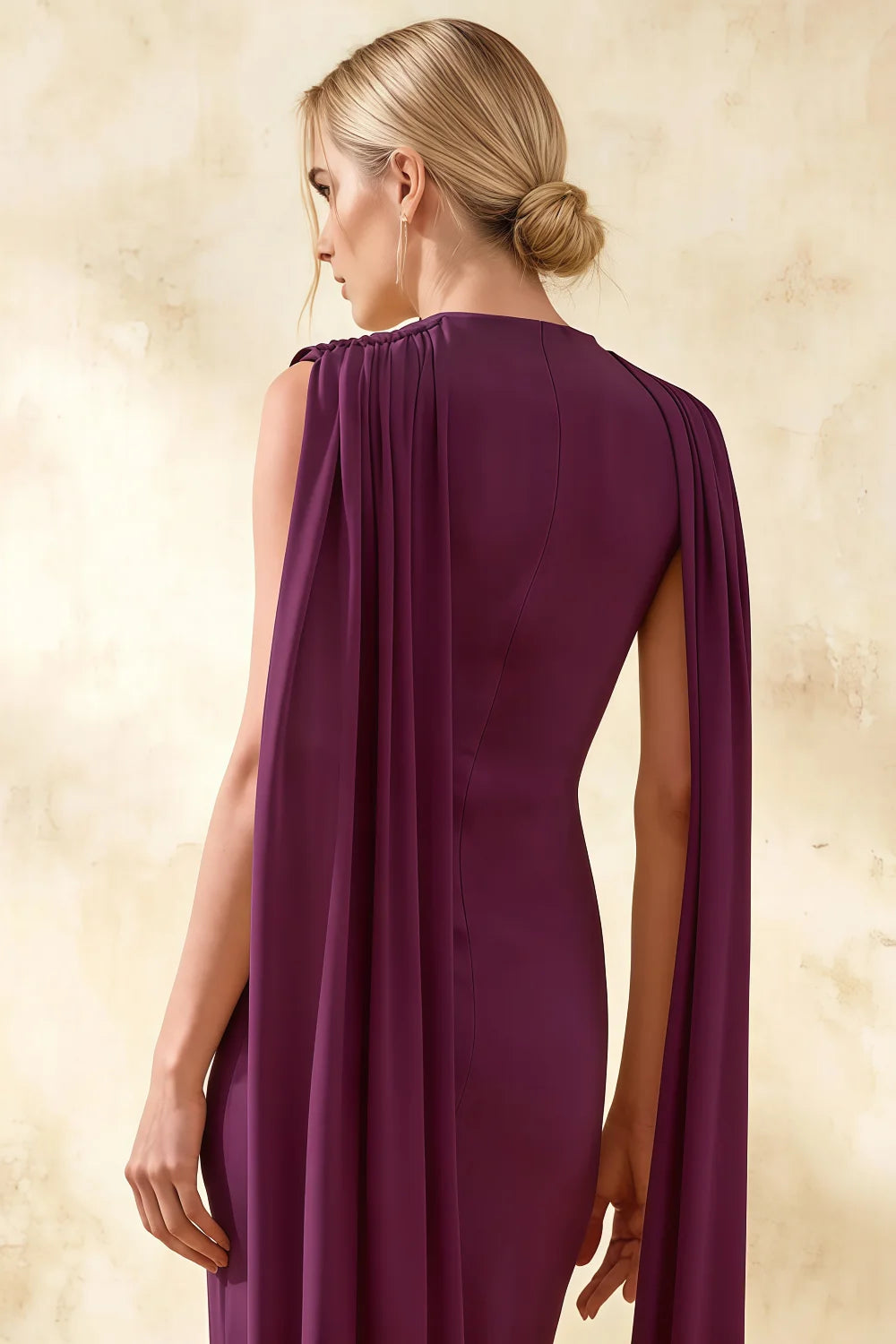 Gretchen Grape Shona Joy High Neck Midi Dress