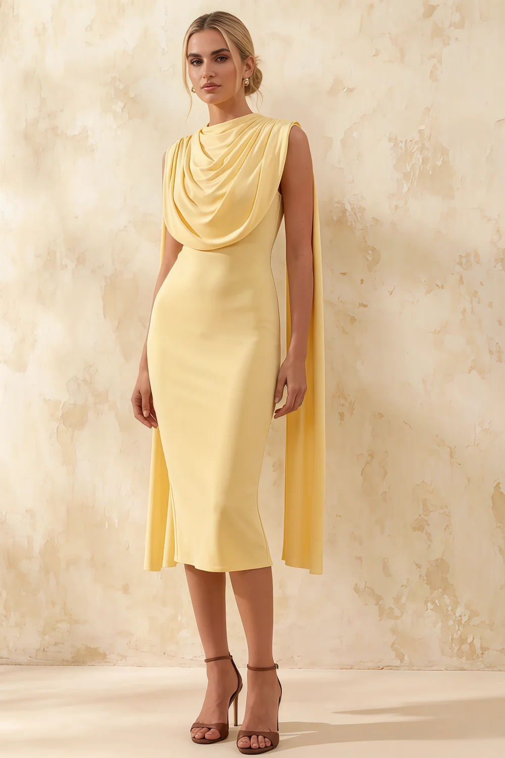 Gretchen Lemon Asos High Neck Midi Dress Main image