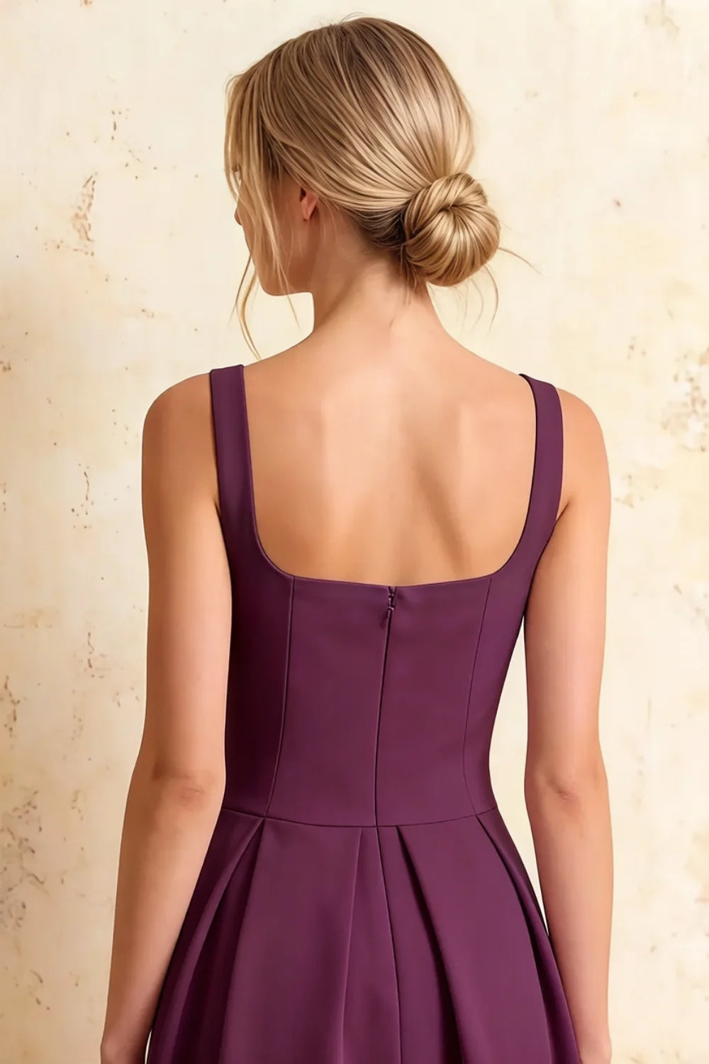 Heather Grape A Line Midi Dress | Elegant Women’s Dress US/CA