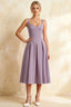 Heather Wisteria A Line Midi Dress | Elegant Purple Dress for Women