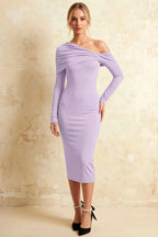 Hope Lavender Mermaid Long Sleeve Midi Dress