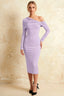 Hope Lavender Mermaid Long Sleeve Midi Dress