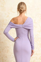 Hope Lavender Mermaid Long Sleeve Midi Dress