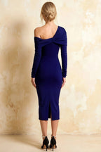 Hope Royal Blue Mermaid Long Sleeve Midi Dress