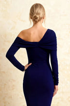 Hope Royal Blue Mermaid Long Sleeve Midi Dress
