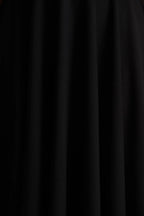 Iris Black Scuba Crepe High Neck Midi Dress