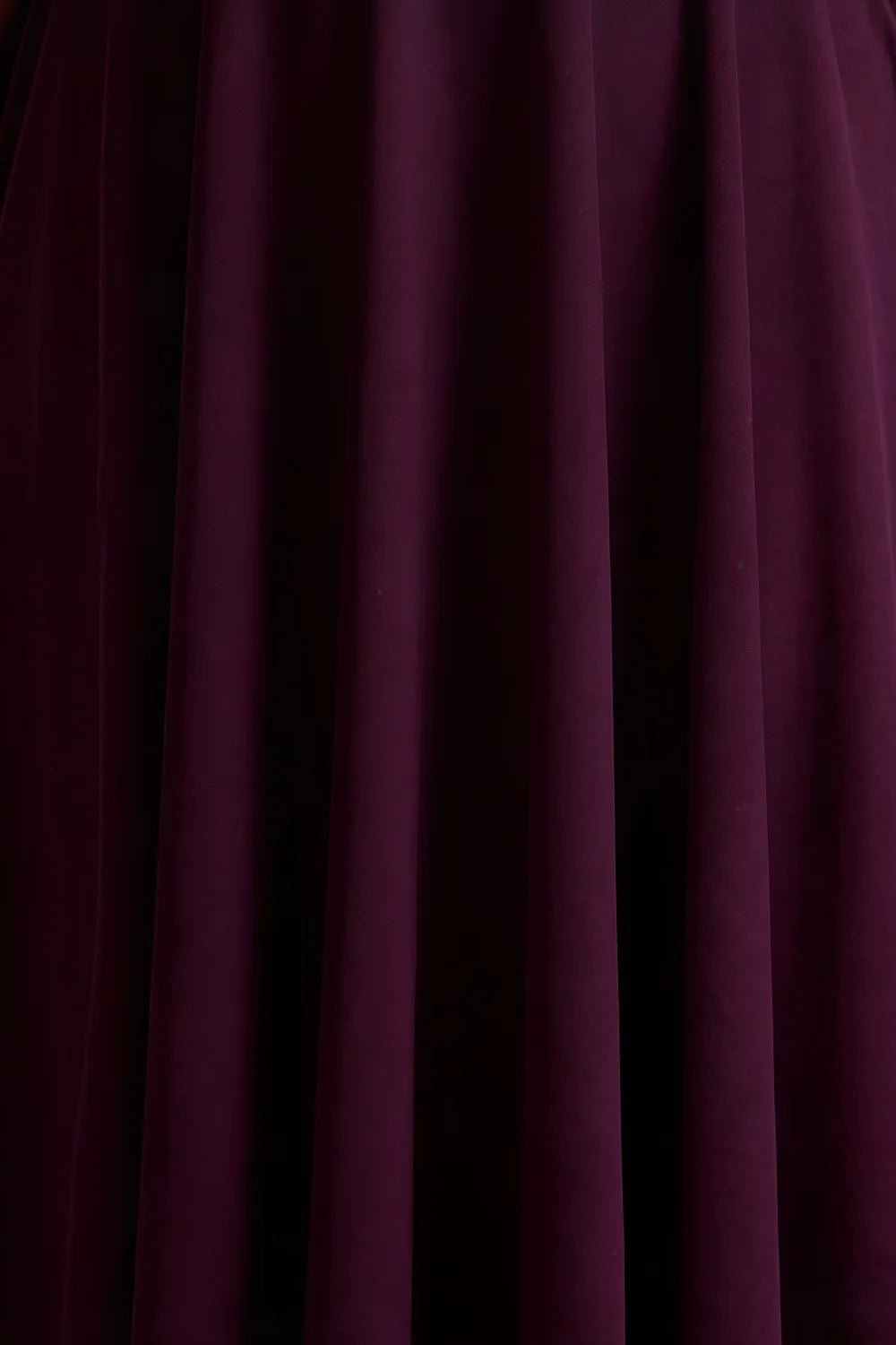 Iris Grape Scuba Crepe High Neck Midi Dress