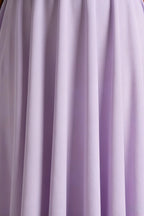 Iris Lavender Scuba Crepe High Neck Midi Dress