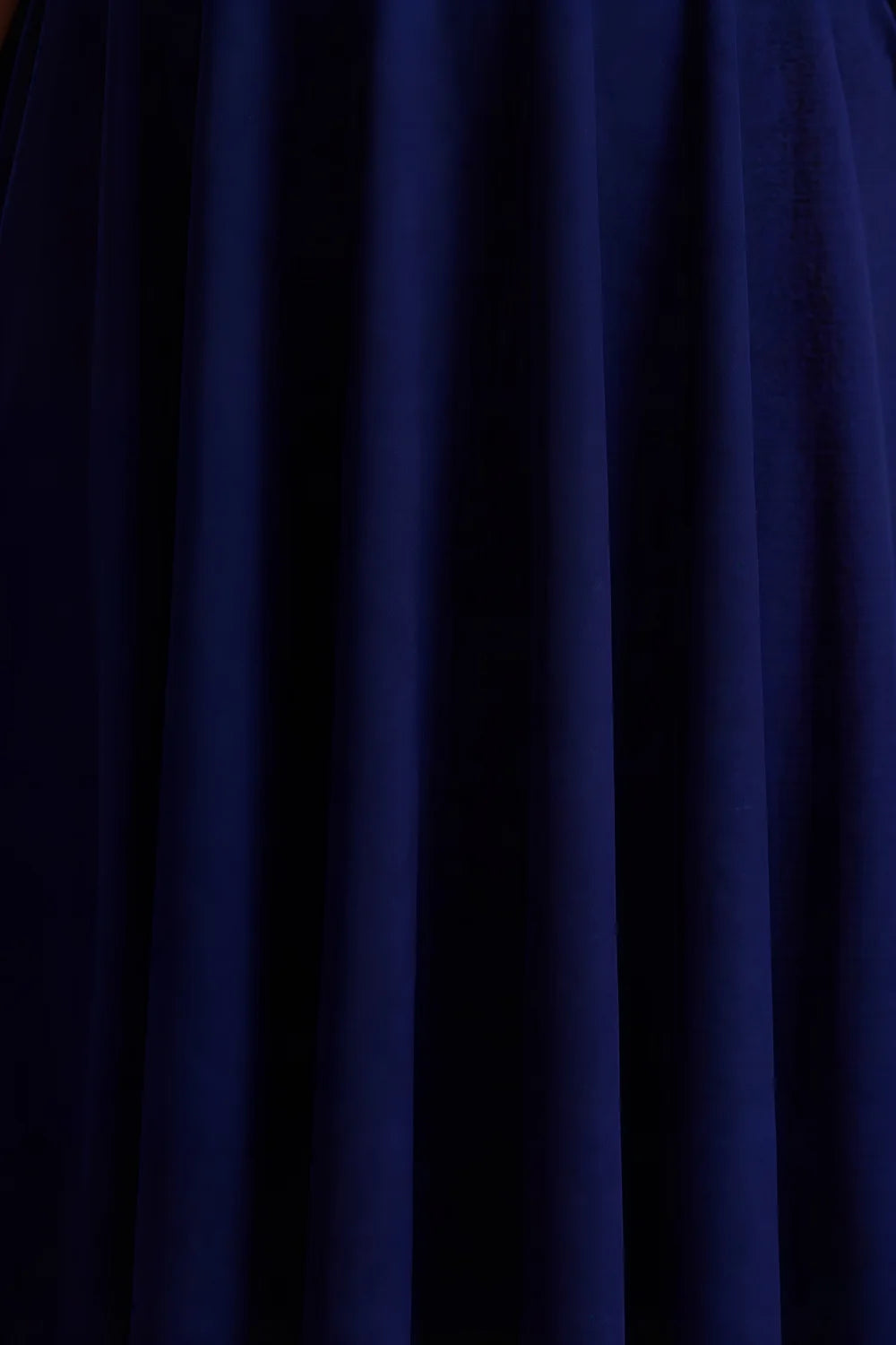 Iris Navy Blue Scuba Crepe High Neck Midi Dress