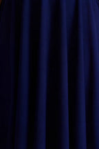 Iris Navy Blue Scuba Crepe High Neck Midi Dress