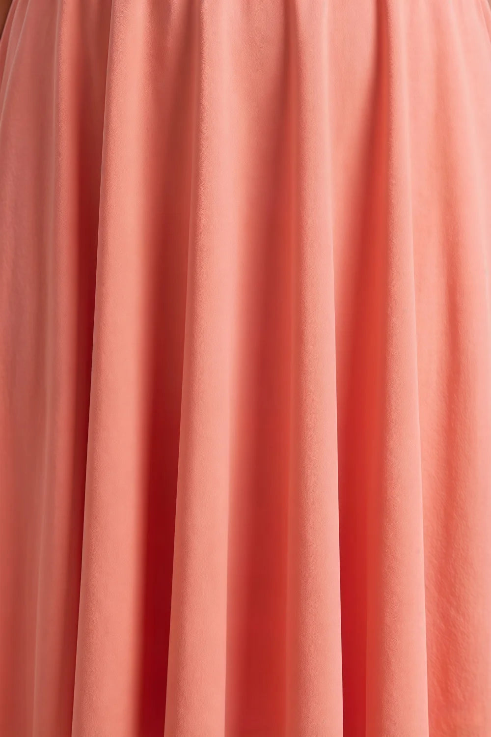 Vestido midi de cuello alto de crepé y buceo rosa Iris
