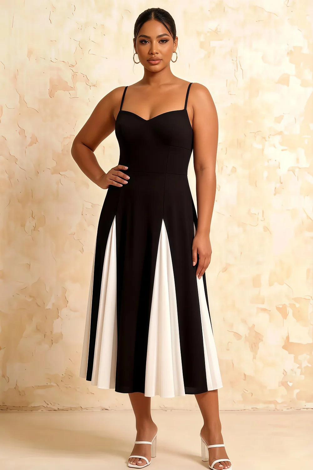 Isabel Black Tulle A Line Midi Dress