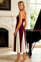 Isabel Burgundy Tulle A Line Midi Dress