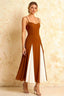 Isabel Burnt Orange Tulle A Line Midi Dress