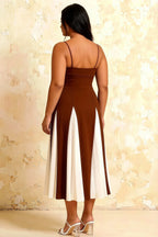 Isabel Chocolate Tulle A Line Midi Dress