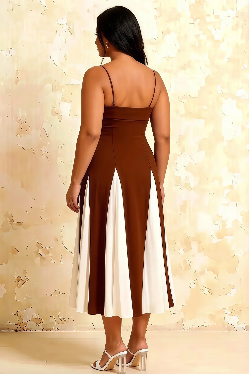 Isabel Chocolate Tulle A Line Midi Dress