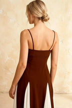 Isabel Chocolate Tulle A Line Midi Dress