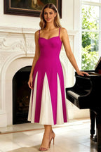 Isabel Fuchsia Tulle A Line Midi Dress