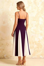 Isabel Grape Tulle A Line Midi Dress