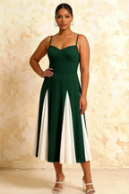 Isabel Green Tulle A Line Midi Dress