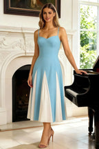 Isabel Light Blue Tulle A Line Midi Dress