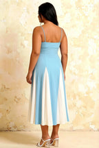 Isabel Light Blue Tulle A Line Midi Dress