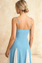 Isabel Light Blue Tulle A Line Midi Dress