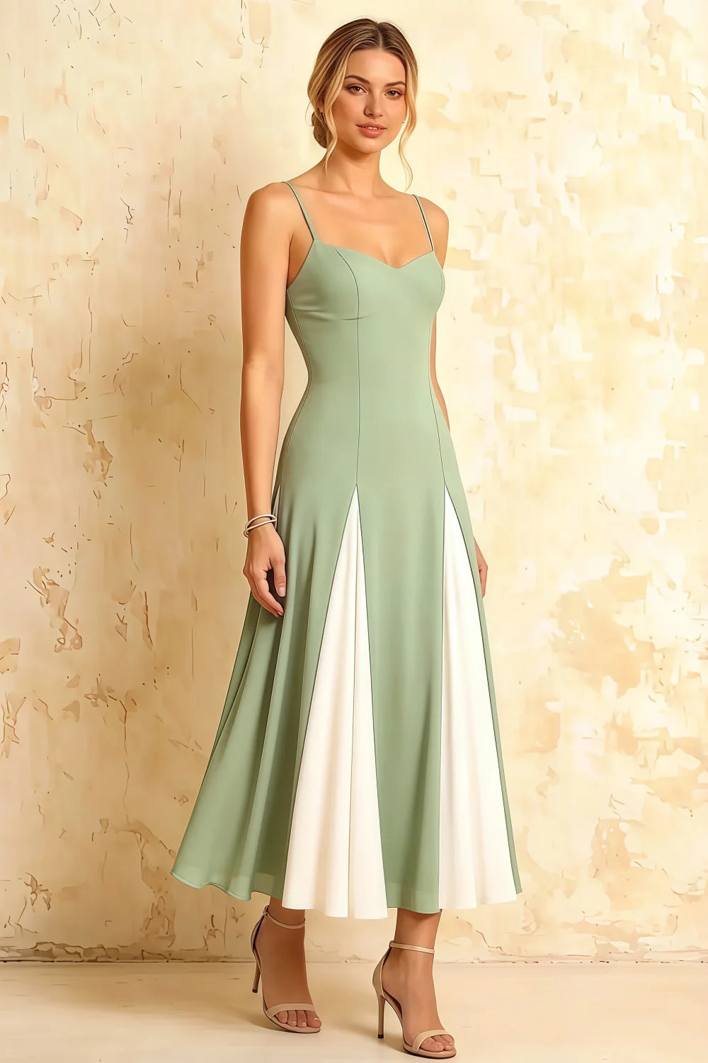 Isabel Mint Tulle A Line Midi Dress Main image