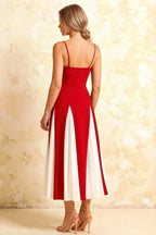 Isabel Red Tulle A Line Midi Dress