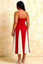 Isabel Red Tulle A Line Midi Dress