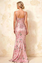 Isabella Pink Floral Square Neck Maxi Dress