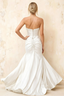 Jean White Satin Twist Knot Mermaid Maxi Dress
