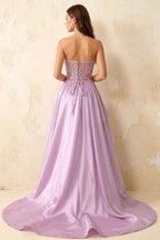 Joanne Light Purple Organza High Low Maxi Dress