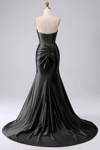Kristen Black Satin Twist-front Cutout Maxi Dress