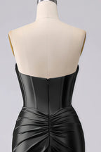 Kristen Black Satin Twist-front Cutout Maxi Dress