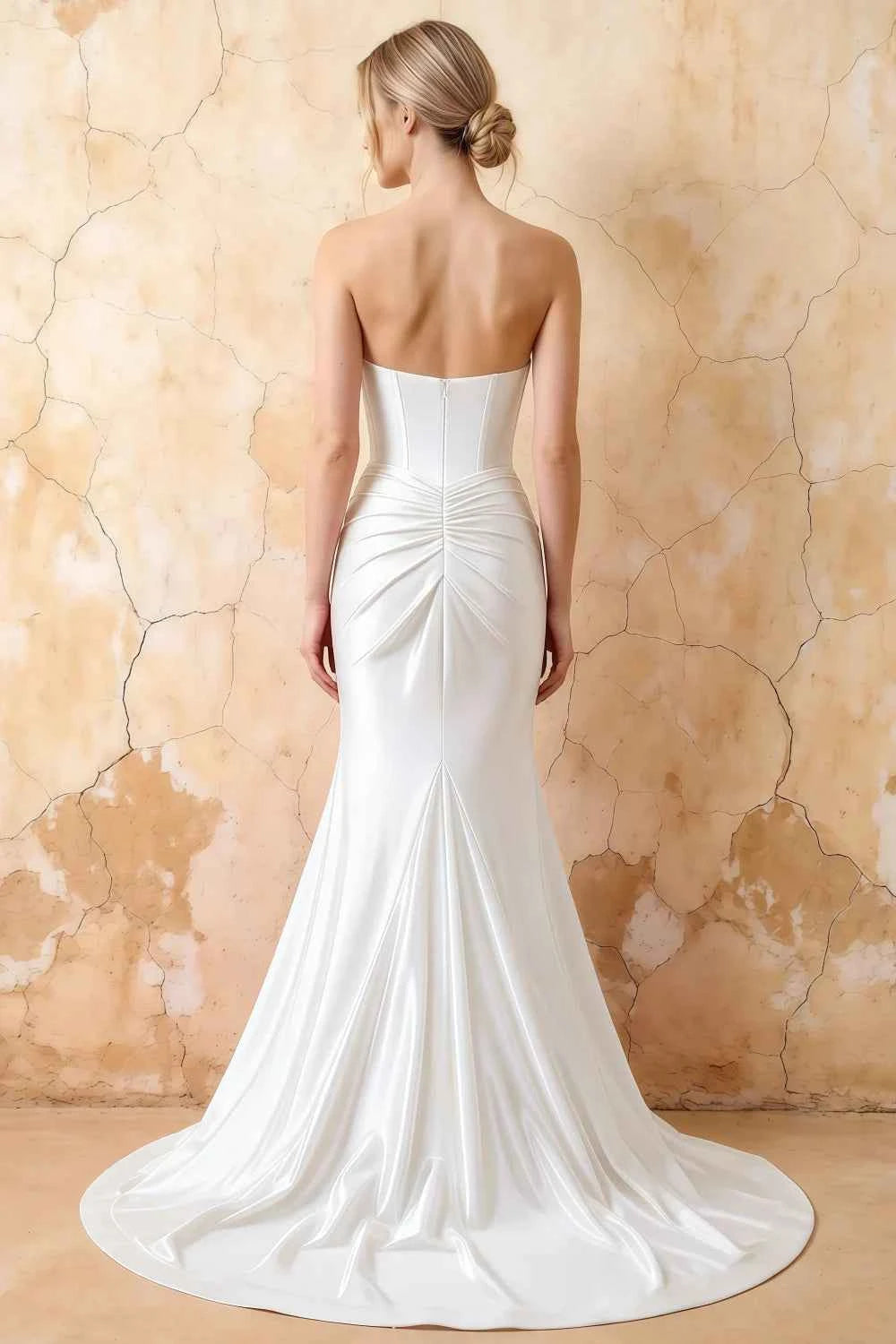 Kristen White Satin Twist-front Cutout Maxi Dress